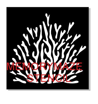 Coral seaweed stencil  multiple sizes available see drop down bo